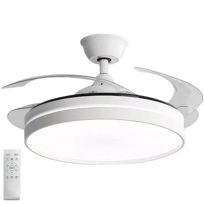 Ανεμιστήρας Οροφής LED CCT 3800lm 32W Με 4 Πτερύγια Remote Control Λευκός